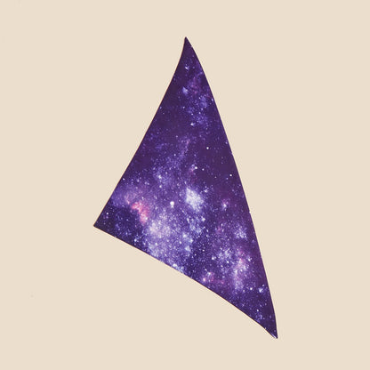 Furbud Galaxy Print Bandana folded neatly showing galaxy star pattern