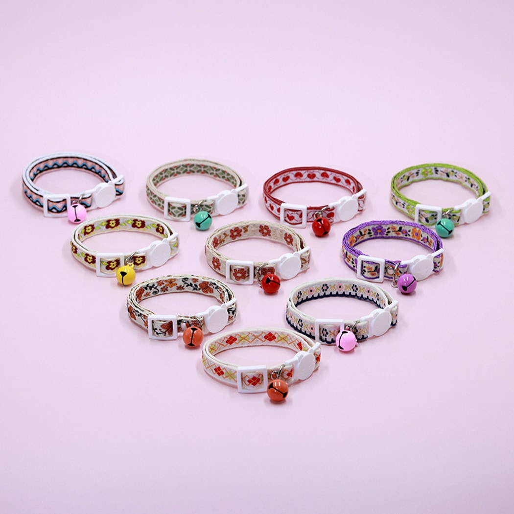 Mokka - Floral and Geometric Patterns Cat Collar