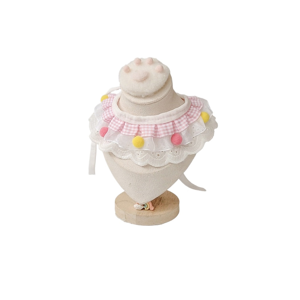 Mokka - Patterned Ruffled Bib Lace-Look Pet Neckwear