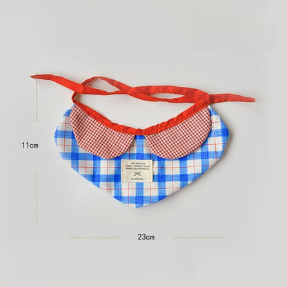 Mokka - Rustic Red and Blue Plaid Pet Bib