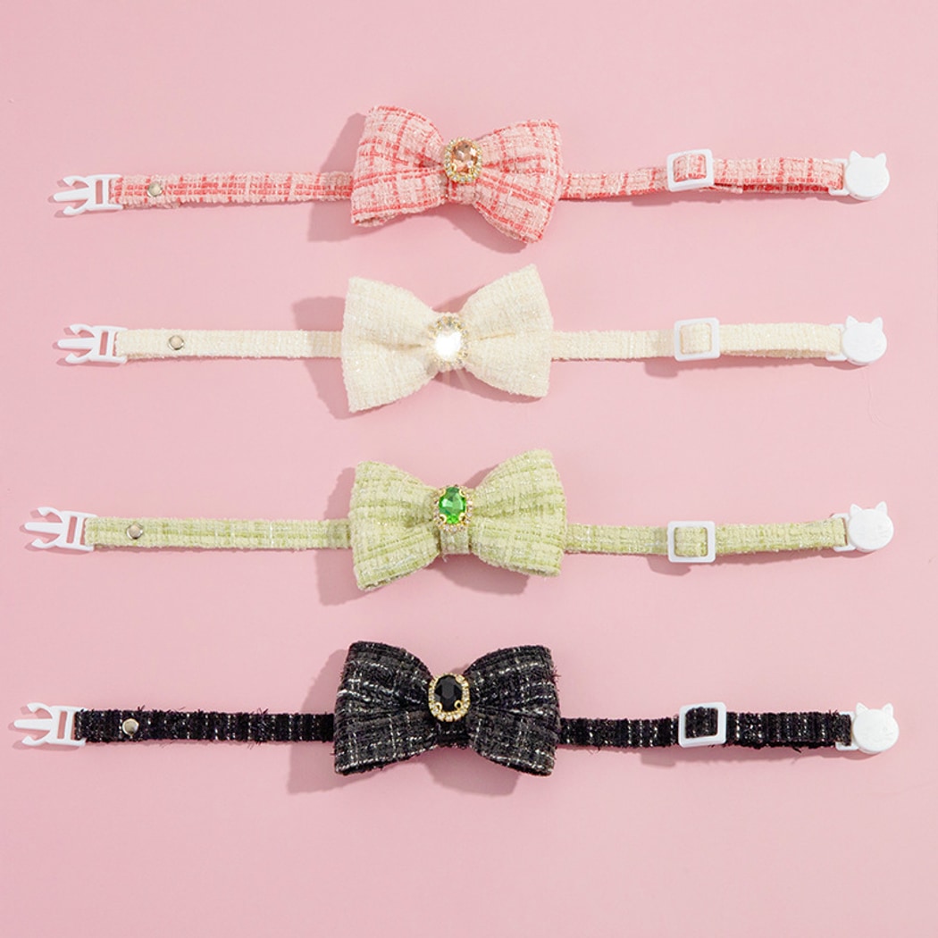 Mokka - Princess Style Plaid Bowknot Cat Collar