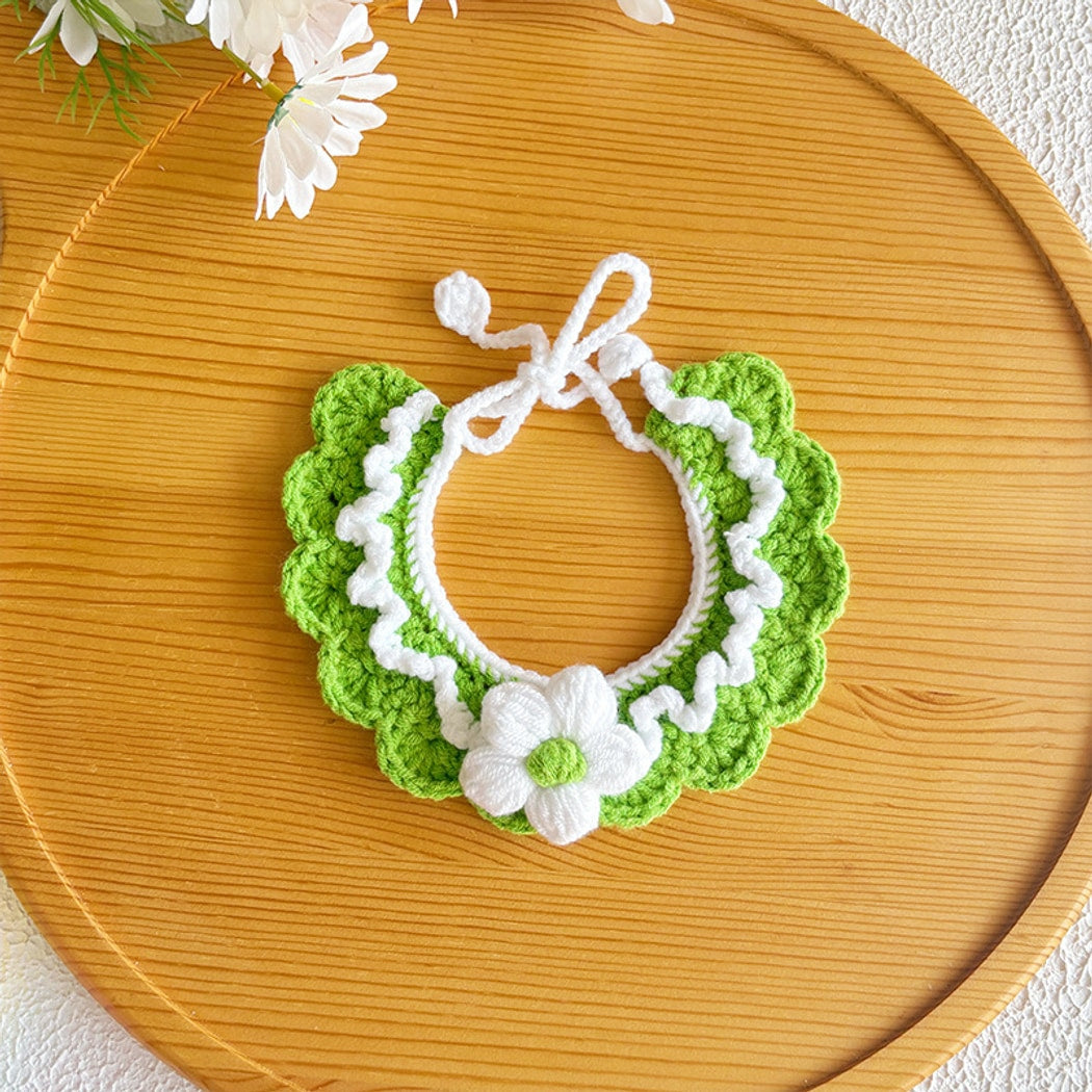 Mokka - Floral Crochet Style Pet Collar