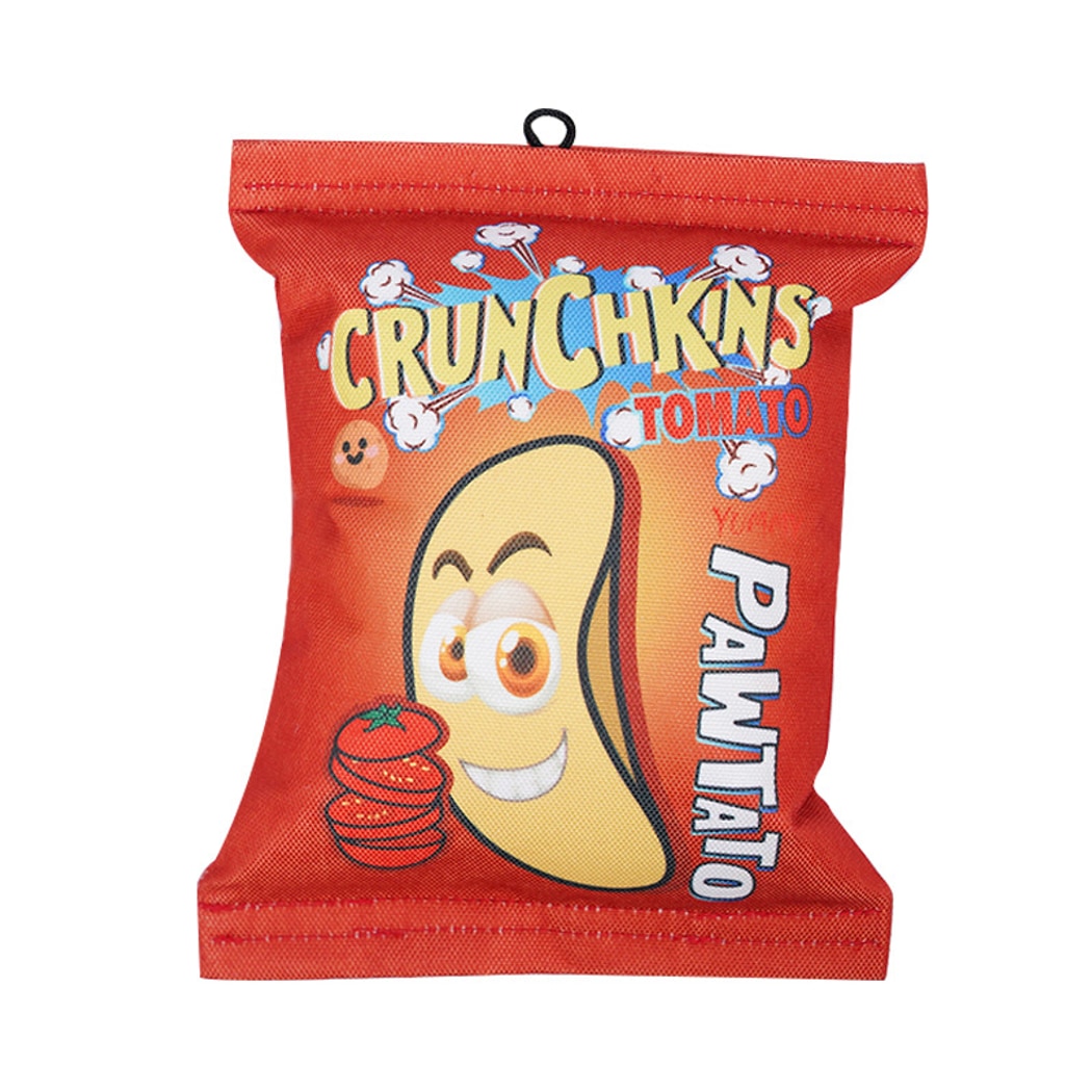 Petkin - Chips Shape Interactive Squeaky Crinkle Dog Toy