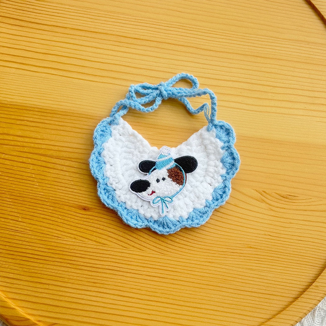 Mokka - Cartoon Party Scalloped Cat Bib