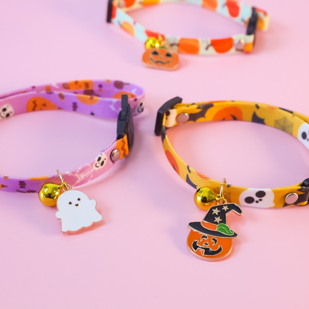 Halloweek - Halloween Pumpkin Ghost Cat Collar
