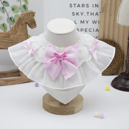 Mokka - Layered Ruffle Bow Cat Collar