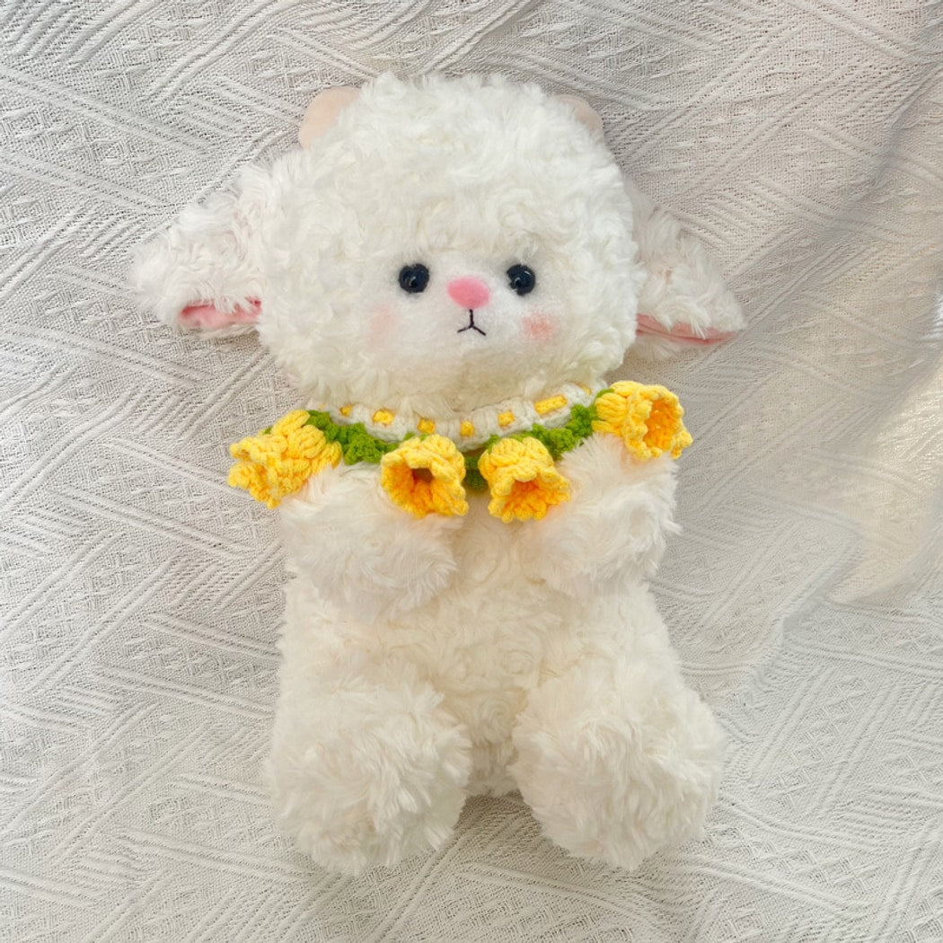 Mokka - Floral Princess Style Knit Cat Collar