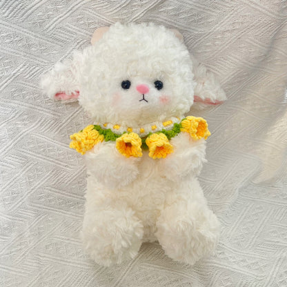 Mokka - Floral Princess Style Knit Cat Collar