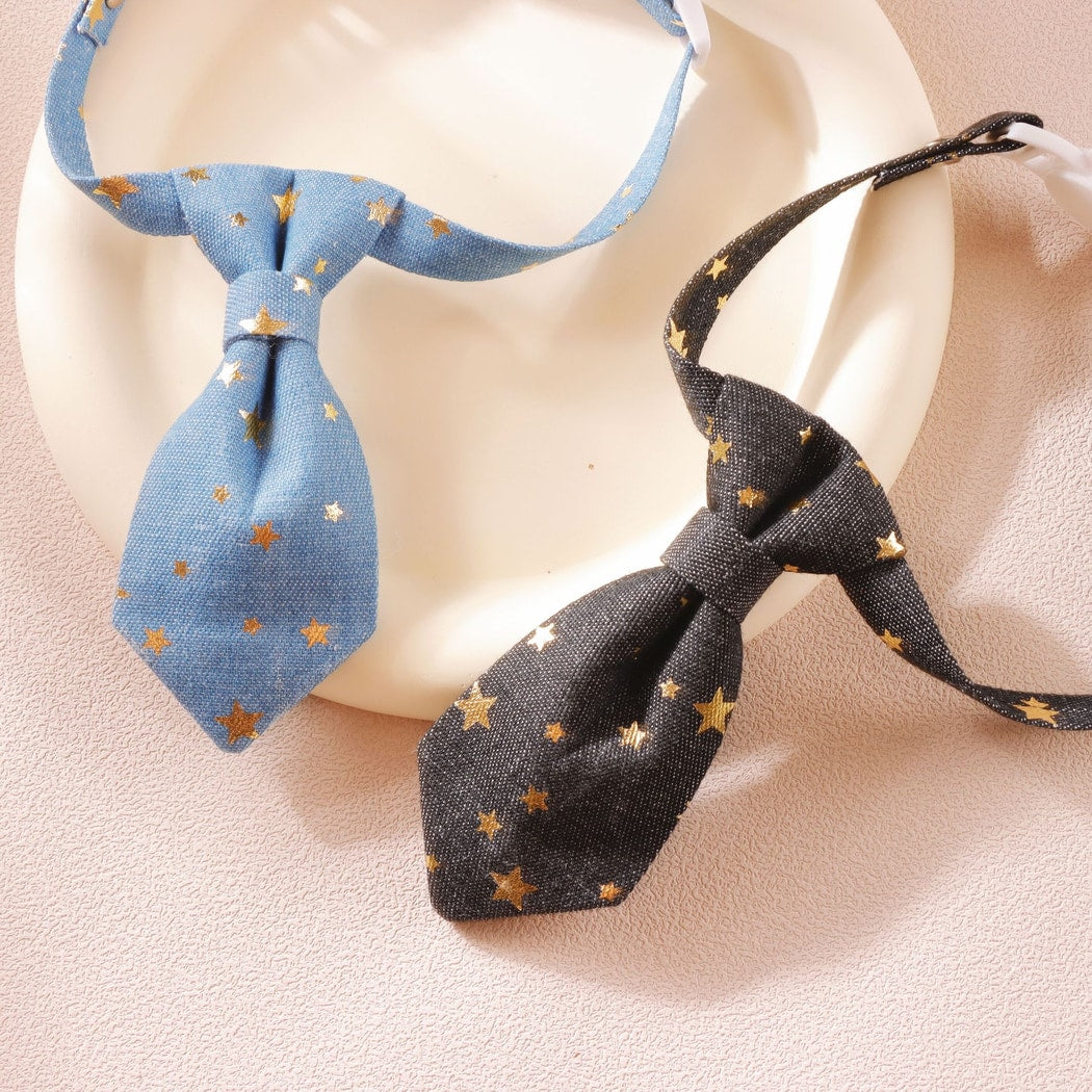 Mokka - Star Print Tie Decoration Cat Collar