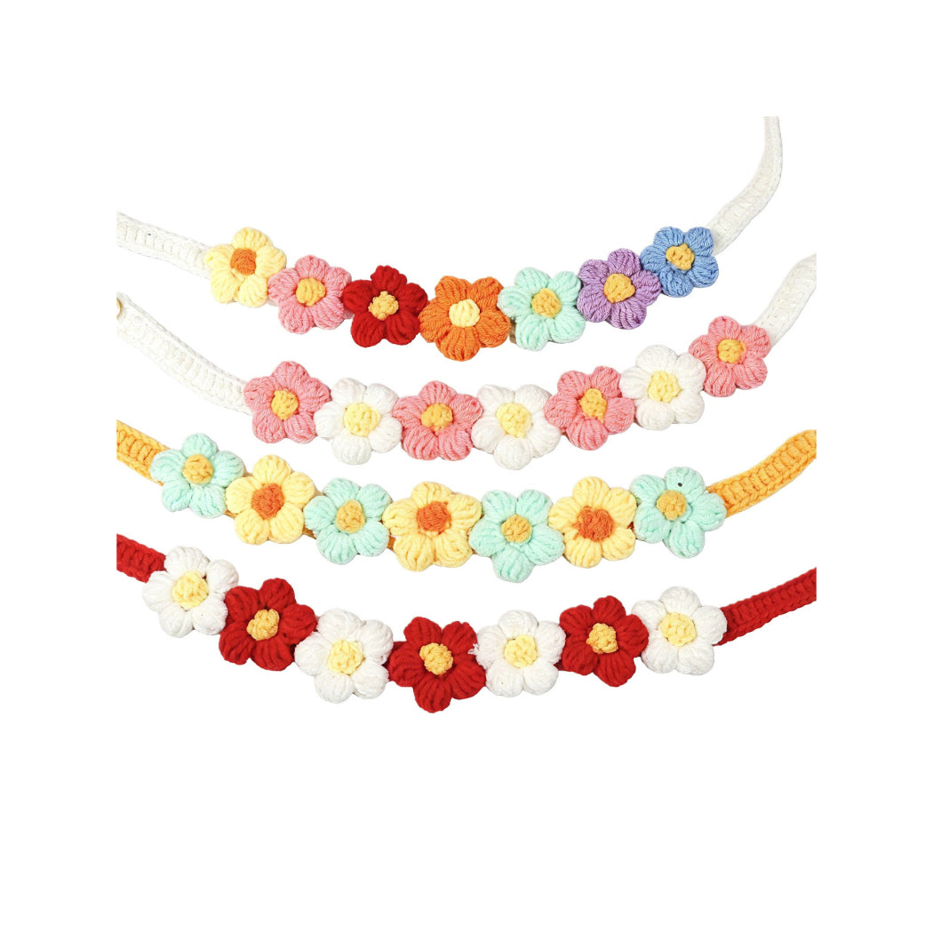 Mokka - Flower Crochet Cat Collar