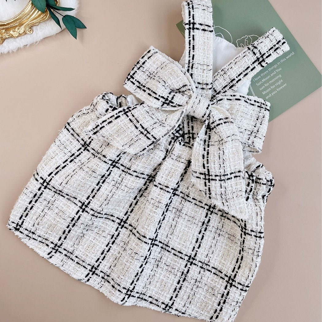 Ozzie - Bow Detail Cat and Dog Suspender Dress
