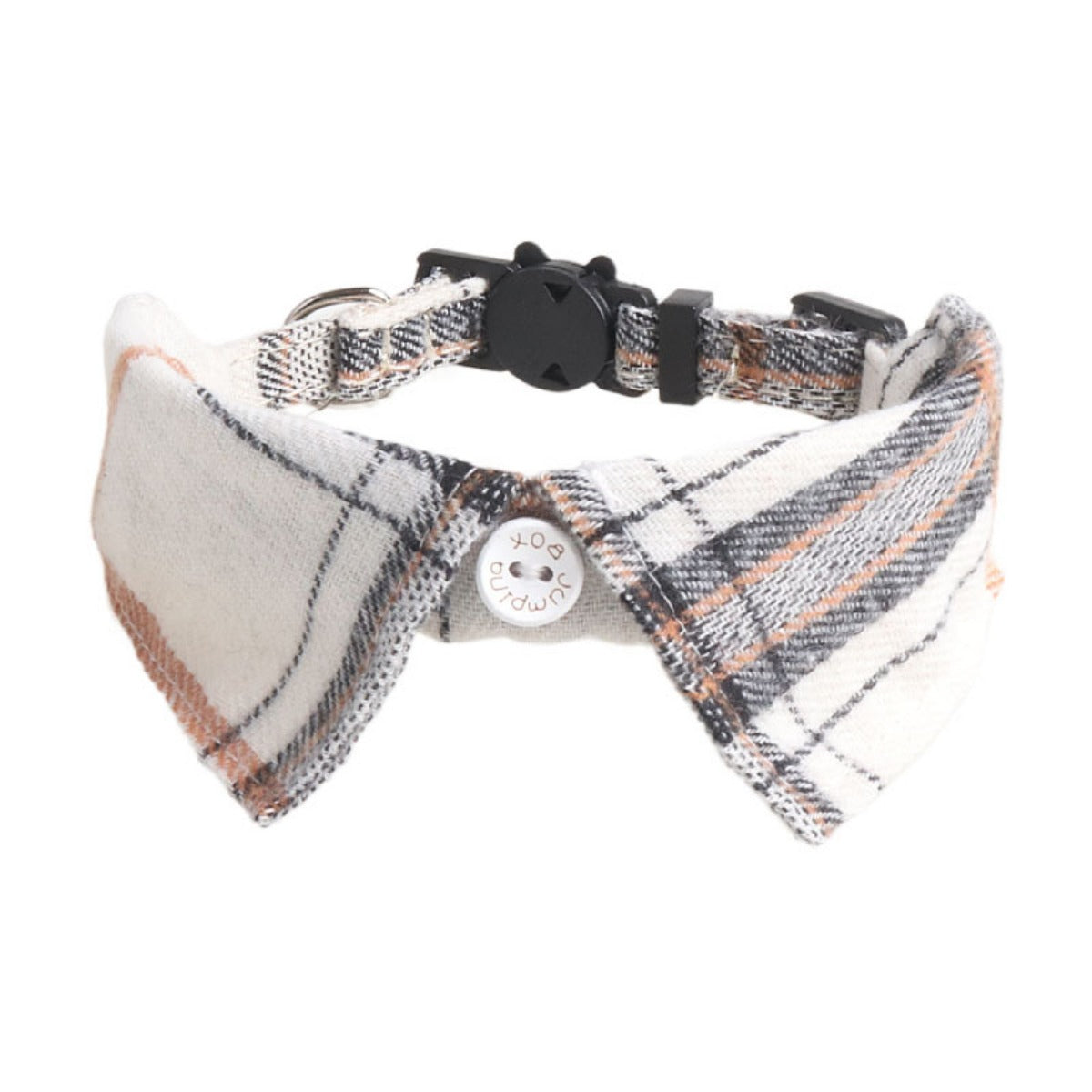 Mokka - Plaid Button Collar for Pets