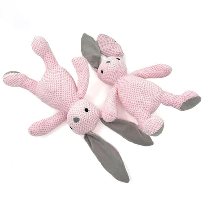 Petkin – Pink Plush Squeaky Bunny Dog Toy