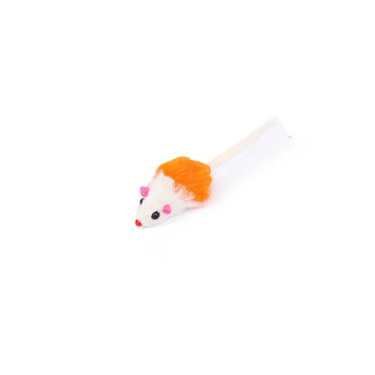 Moo - Mouse Shape with Ribbon Tail Cat Toy