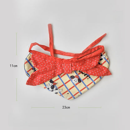 Mokka - Cartoon Dog Pattern Bandana Collar and Bib