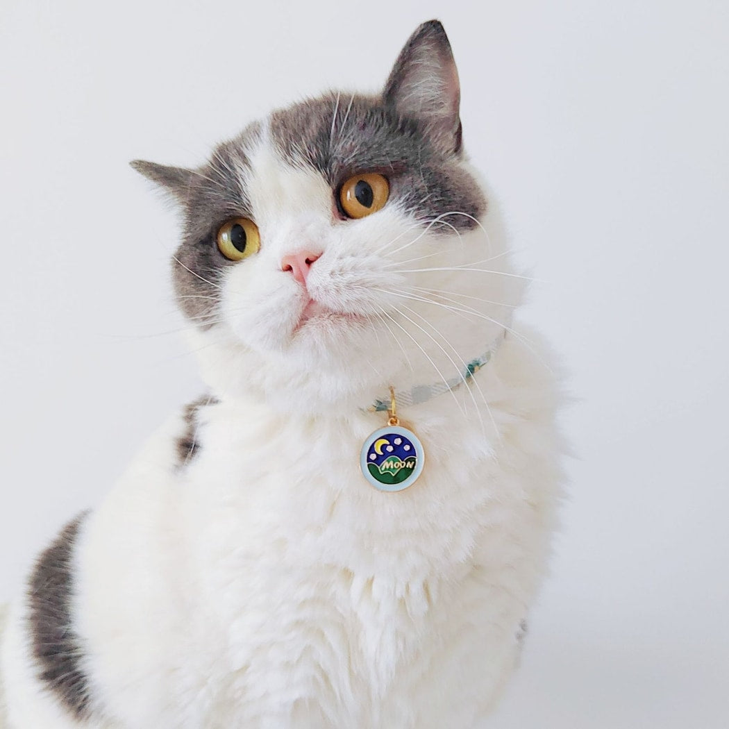 Mokka - Floral Bell Pendant Adjustable Cat Collar