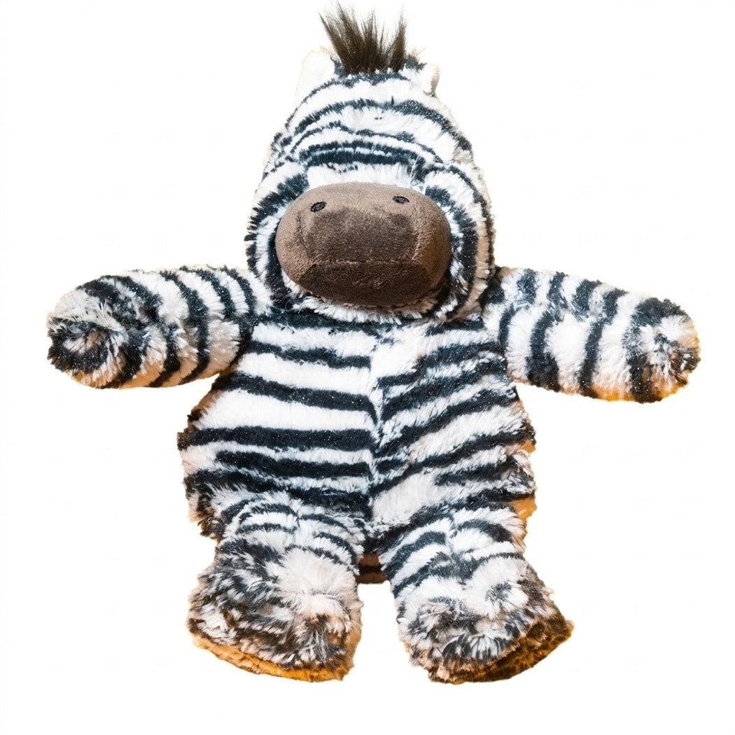 Petkin - Zebra Shaped Squeaky Plush Dog Toy