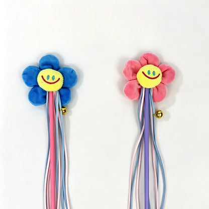 Moo - Smiley Flower Tassel Cat Teaser Wand Toy