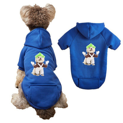 Ozzie - Cartoon Print Hooded Pet Sweatshirt