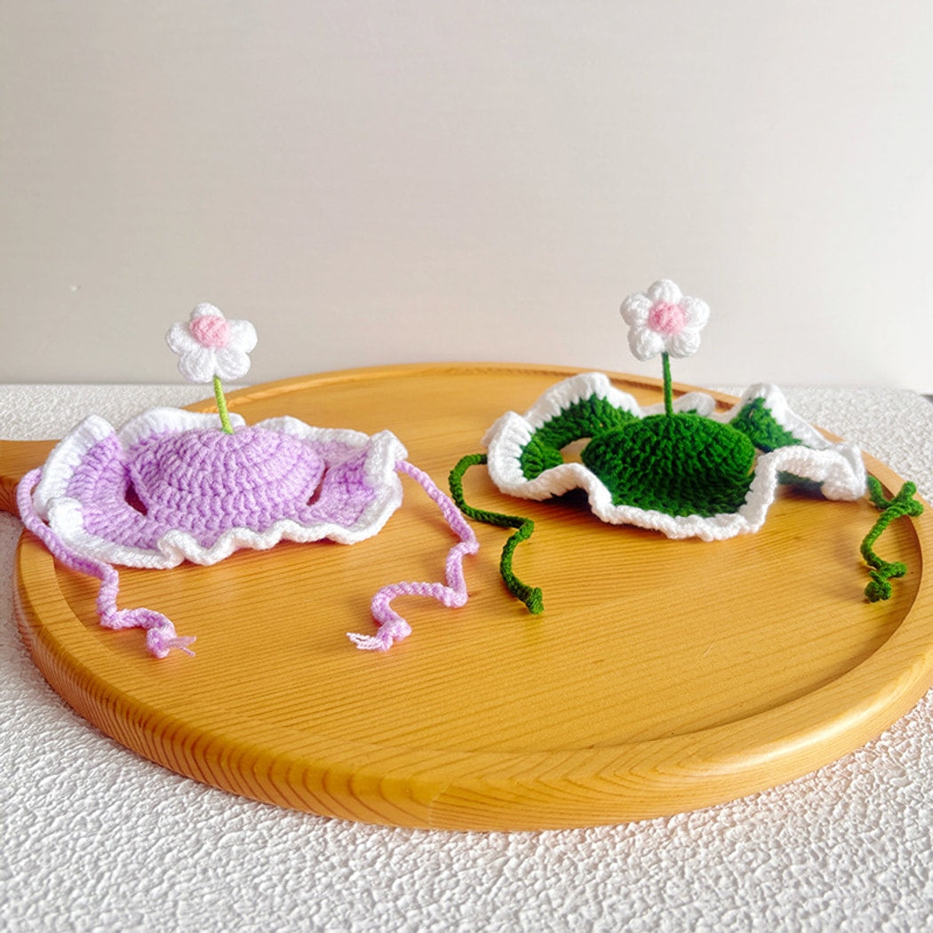 Ozzie - Flower Accent Ruffle Edge Pet Hat