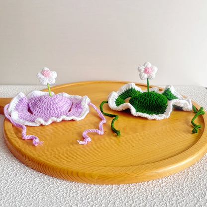 Ozzie - Flower Accent Ruffle Edge Pet Hat