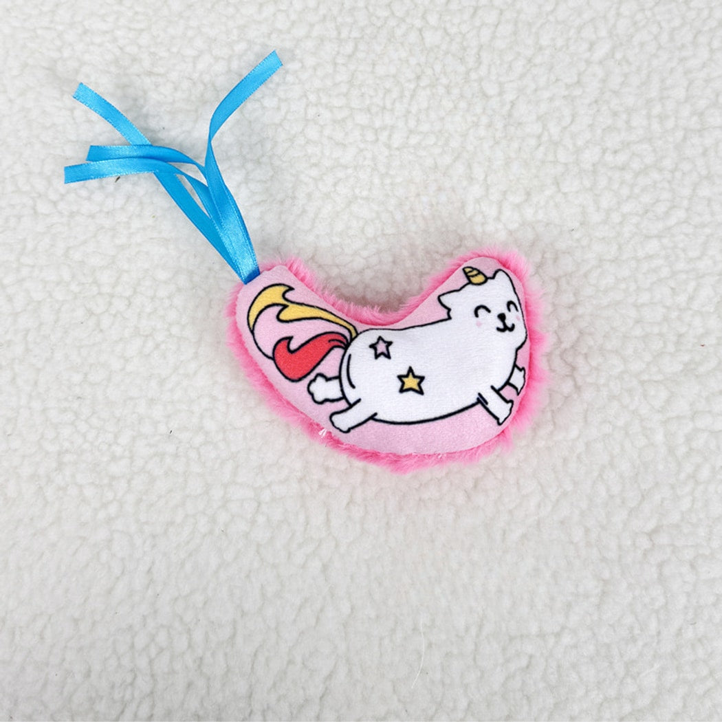 Moo - Moon Shape Plush Squeaky Cat Toy
