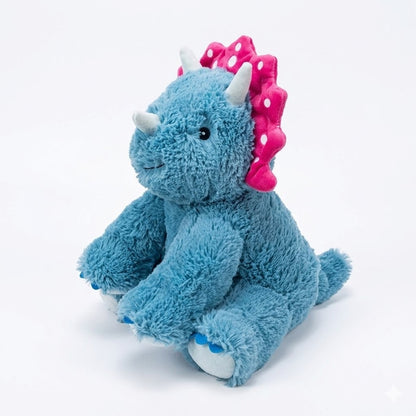 Petkin - Plush Triceratops Squeaky Dog Toy