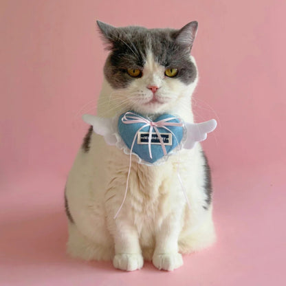 Mokka - Angel Heart Bow Pet Collar