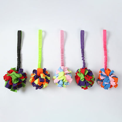 Petkin - Interactive Plush Ball Dog Toy with Strap