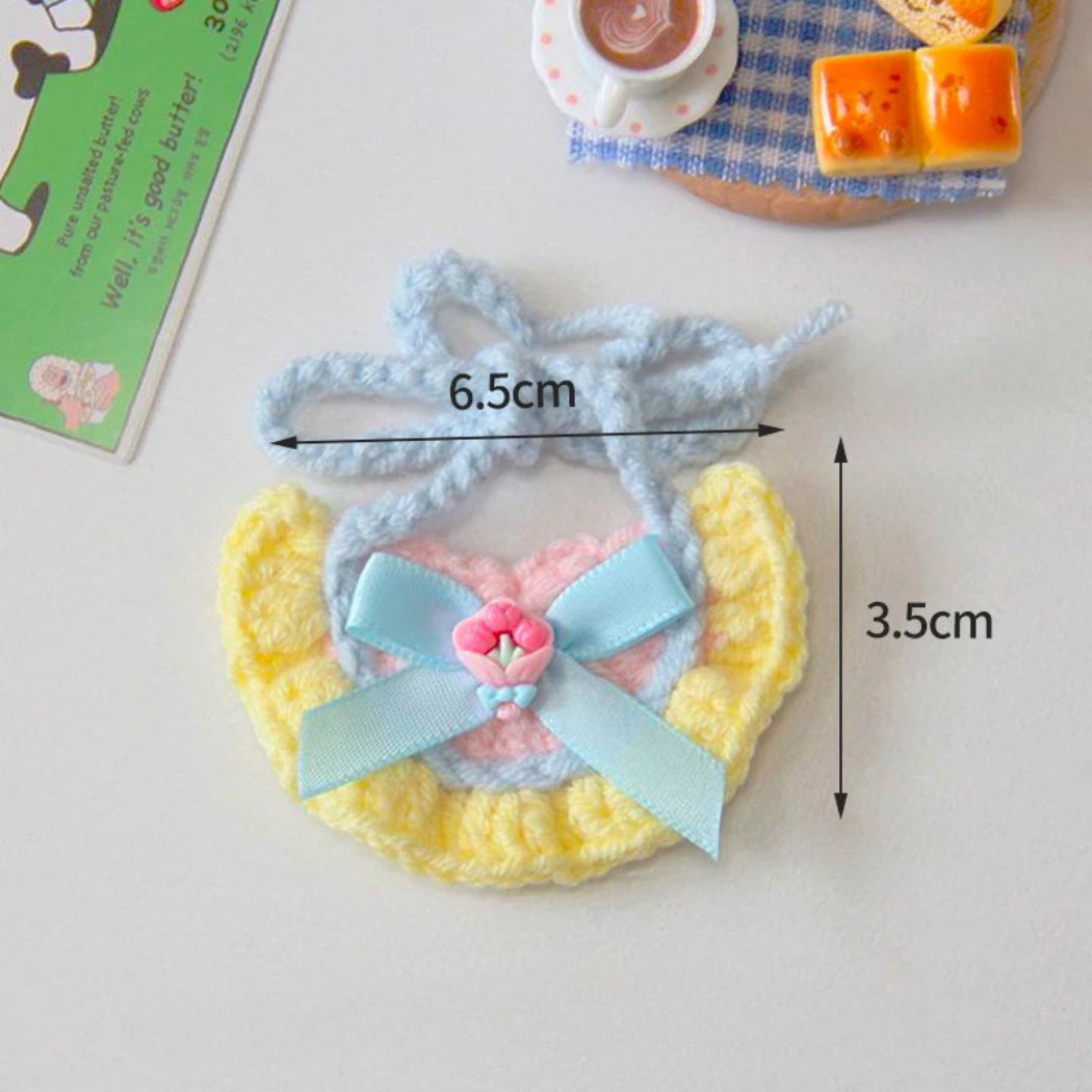 Mokka - Tie-Strap Crochet Pet Bib