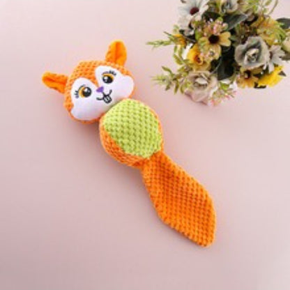 Petkin Long Tail Plush Pet Toy lying flat with tail extended