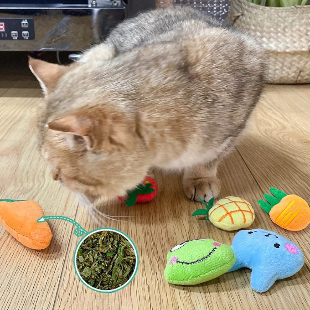 Moo - Cute Fruit & Animal Plush Cat Toy