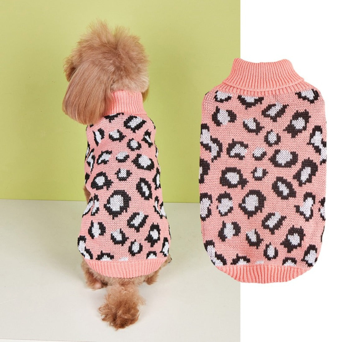 Ozzie - Leopard Print Sweater for Small Dogs