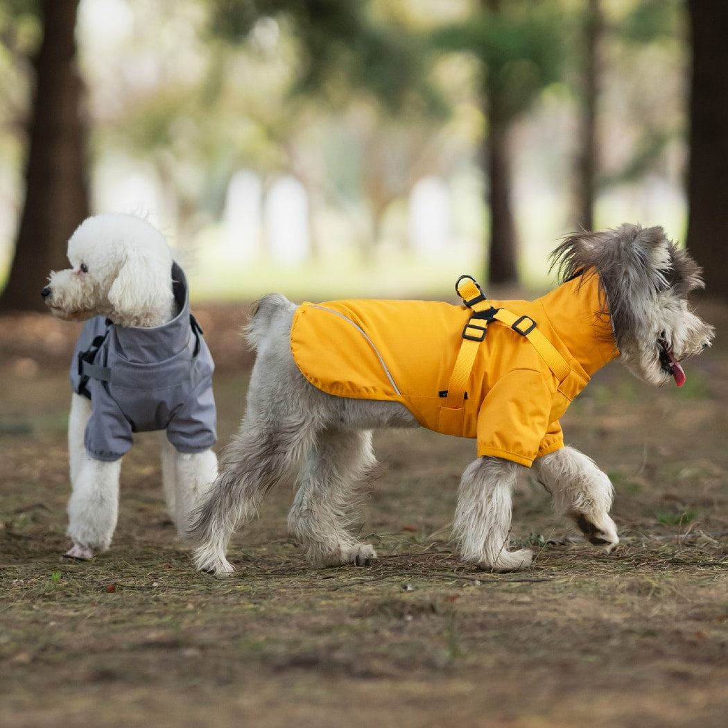 Ozzie - Reflective Harness Opening Dog Raincoat