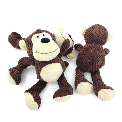 Petkin – Plush Monkey Squeaky Dog Toy