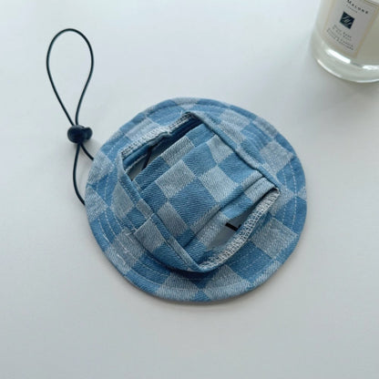 Ozzie -  Denim Plaid Pet Hat