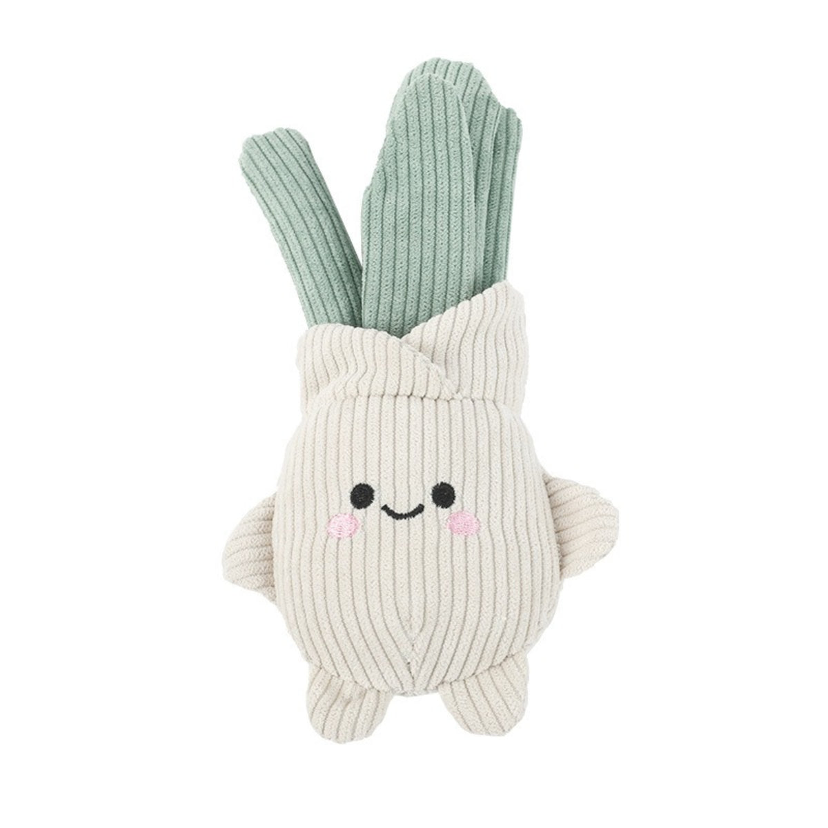 Petkin Plush Flip Vegetable Dog Toy with soft plush material and sewn vegetable design