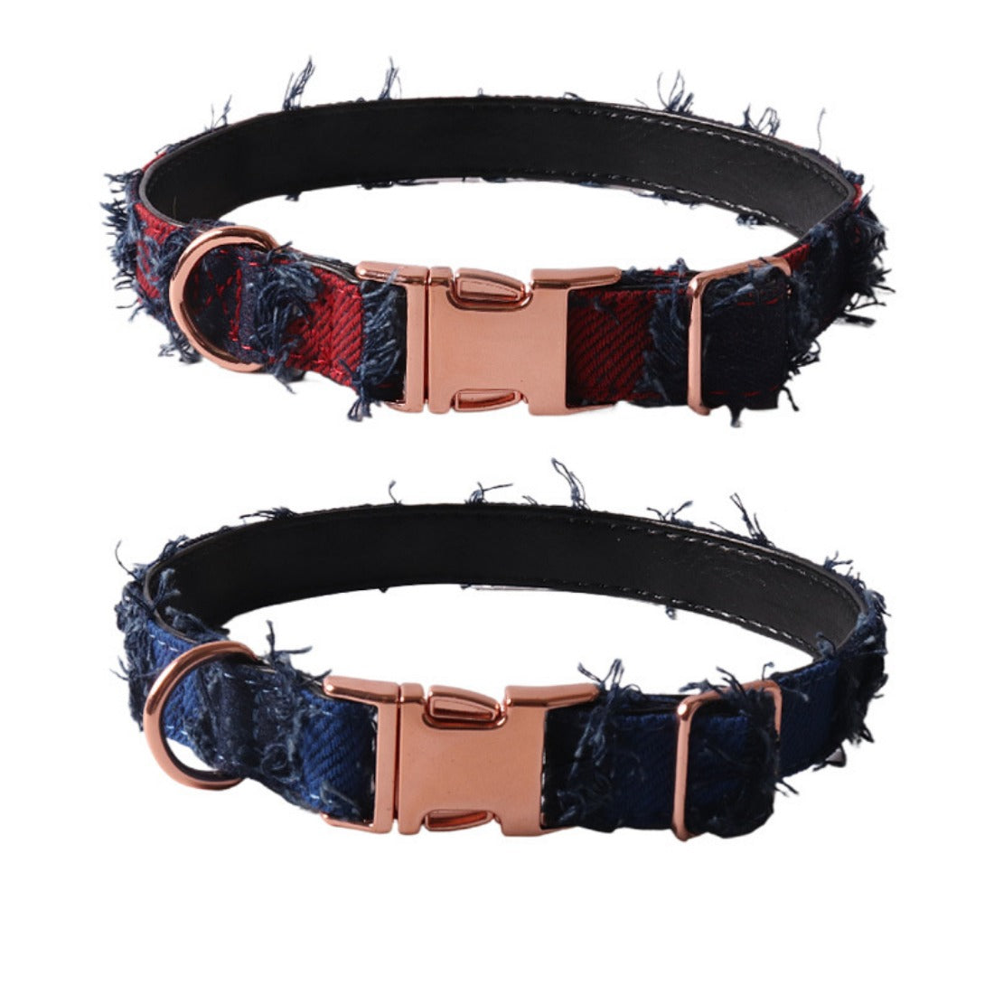 Loofie - Denim Color-Block Pet Collar