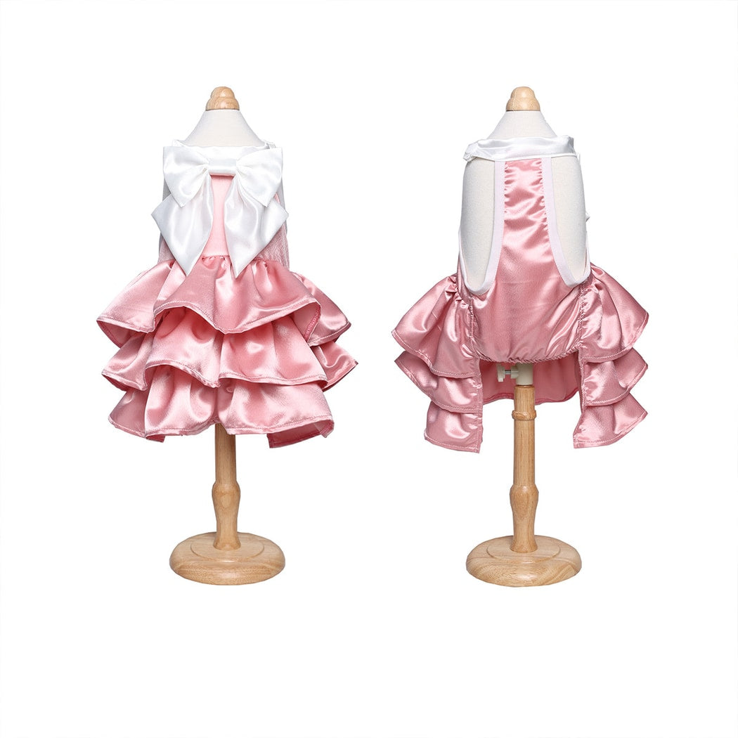Ozzie - Ruffle Hem Bow Accent Pet Dress Dress