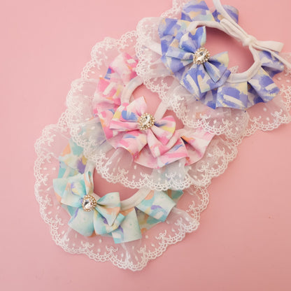 Mokka - Ruffle Lace Floral Cat Collar