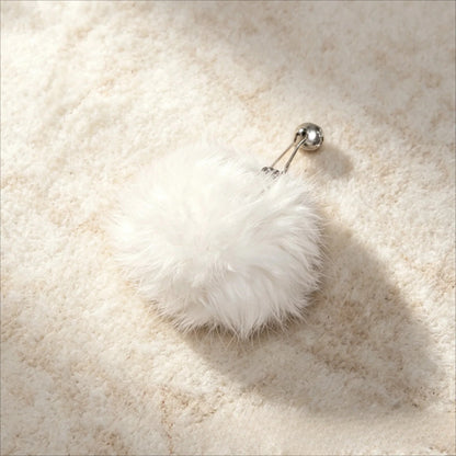 MOO Rabbit Fur Cat Wand Toy Set