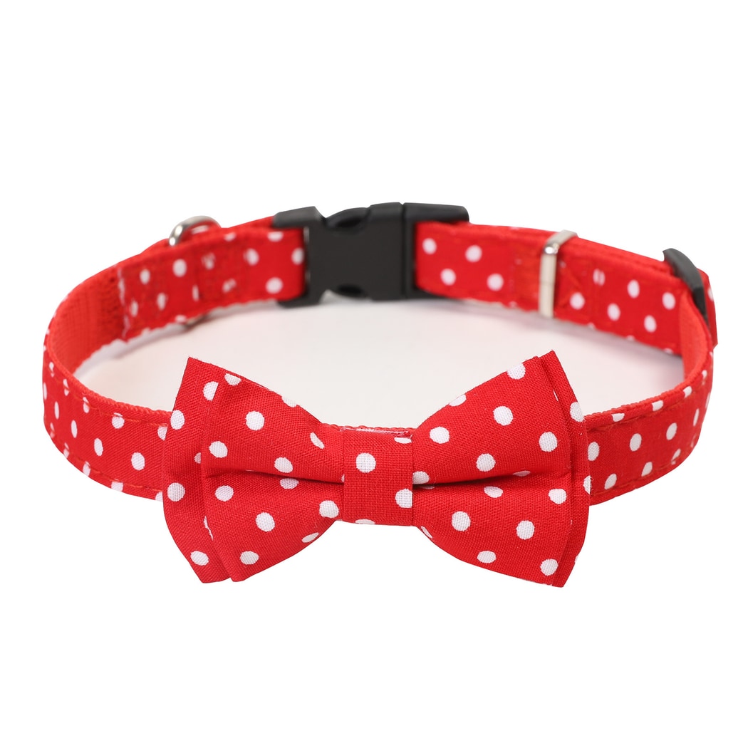 Mokka - Polka Dot Bow Detail Everyday Cat Collar