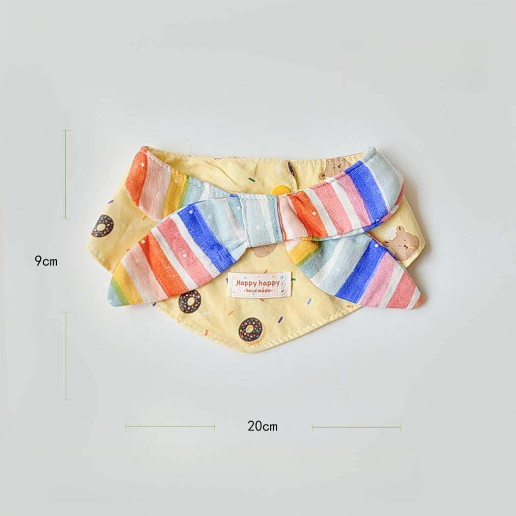 Mokka - Rainbow Stripe Cartoon Pet Bib