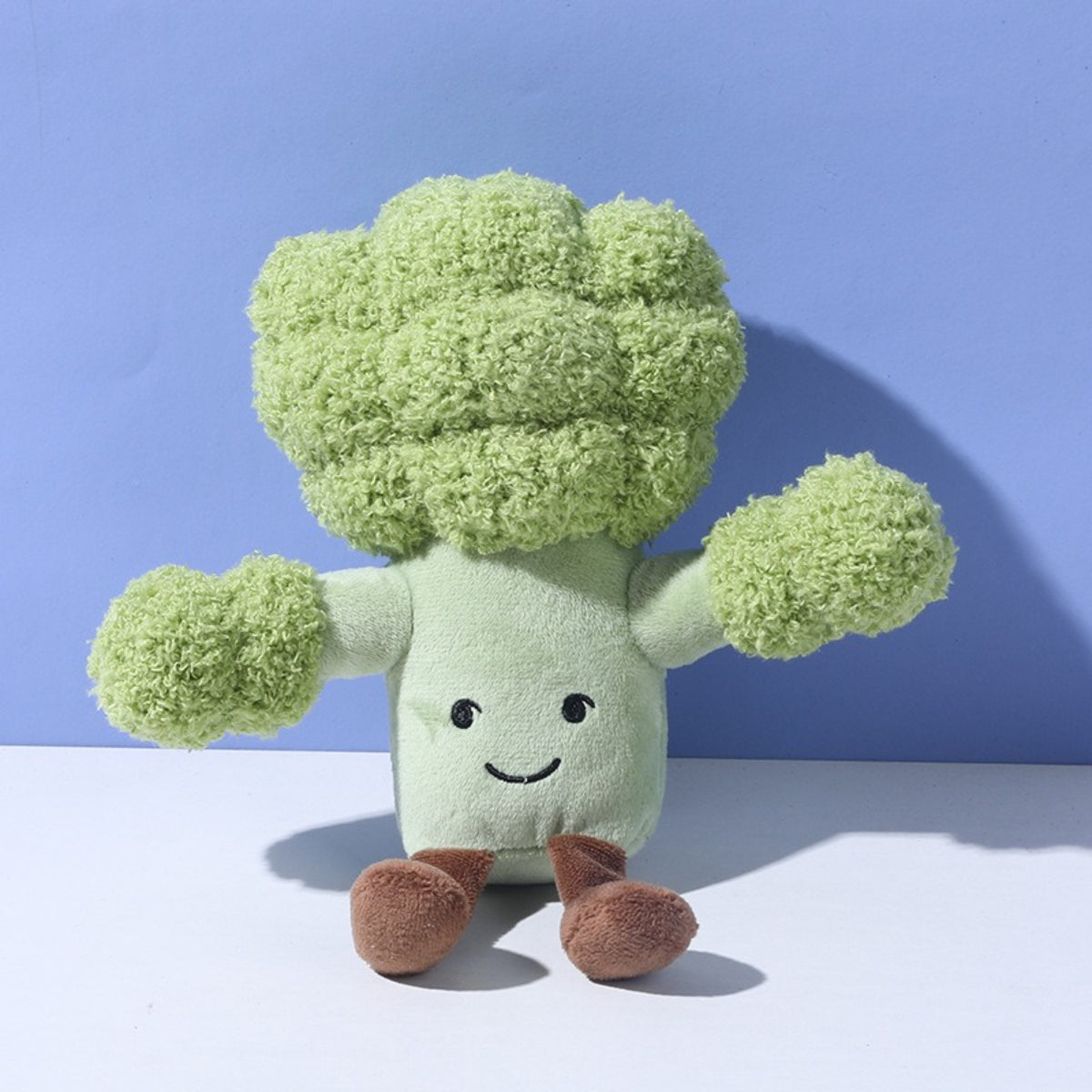 Side view of Petkin Plush Flip Vegetable Dog Toy with stitched details