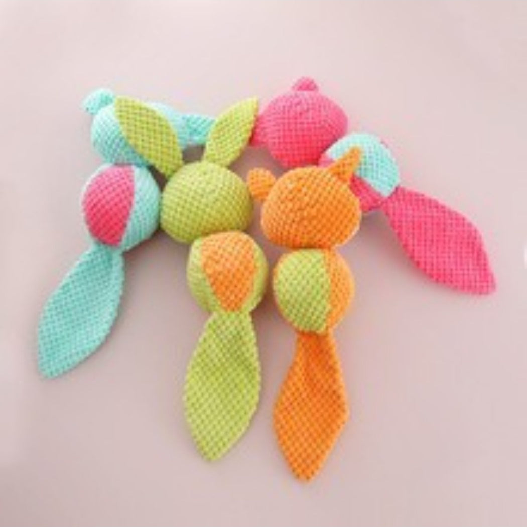 Close-up of Petkin Long Tail Plush Pet Toy showing soft texture and long tail