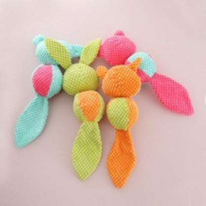 Close-up of Petkin Long Tail Plush Pet Toy showing soft texture and long tail