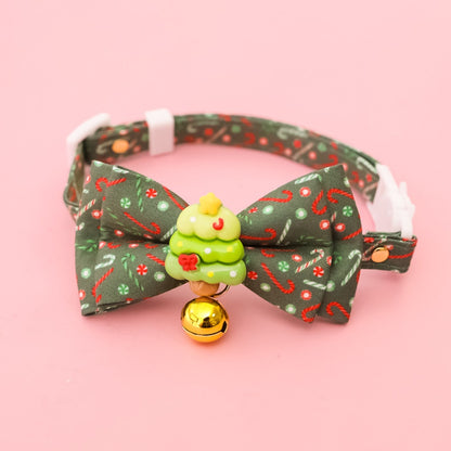 Christmoo - Cartoon Christmas Bow Tie Pet Collar