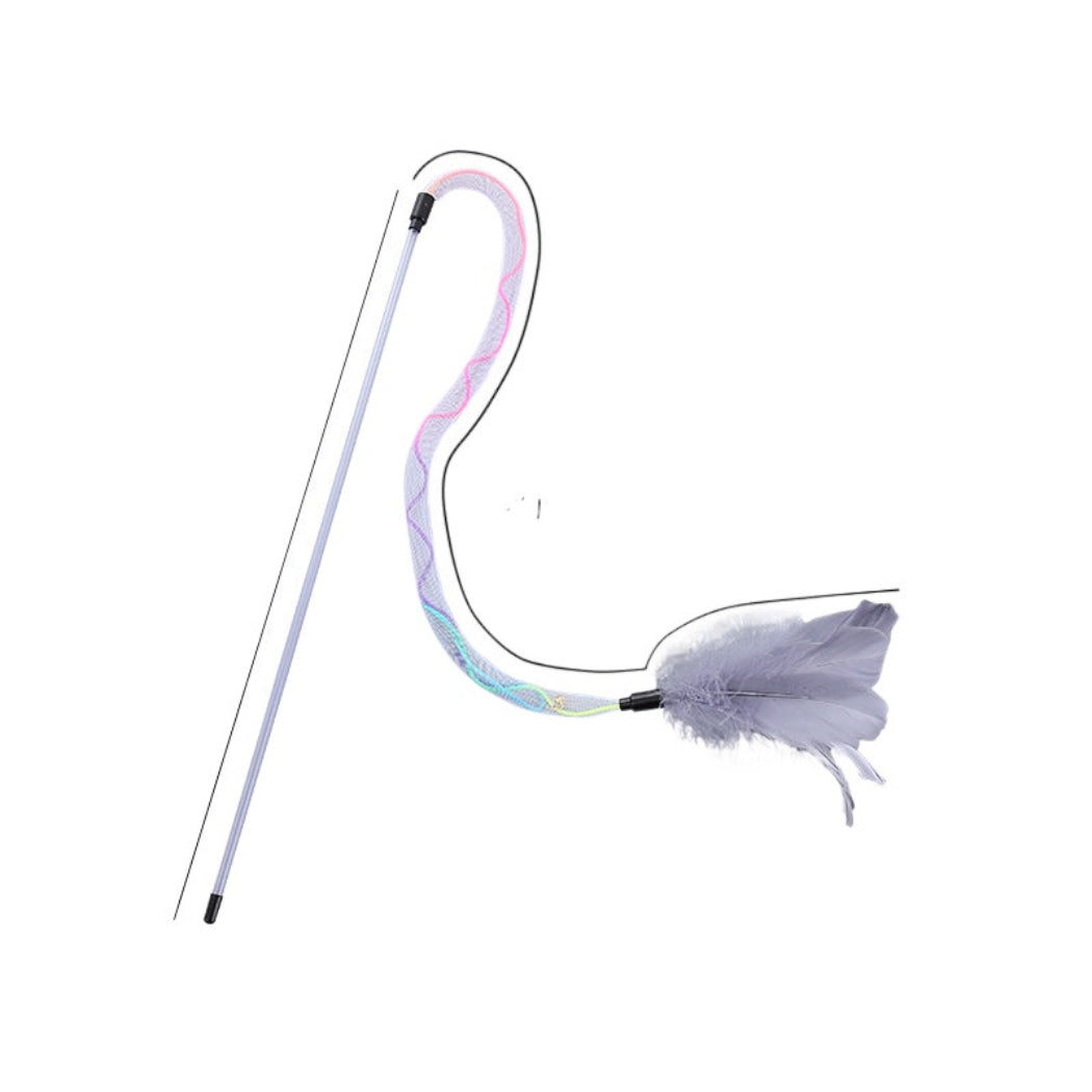 Moo - Feather Bell Wand Cat Toy
