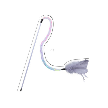 Moo - Feather Bell Wand Cat Toy