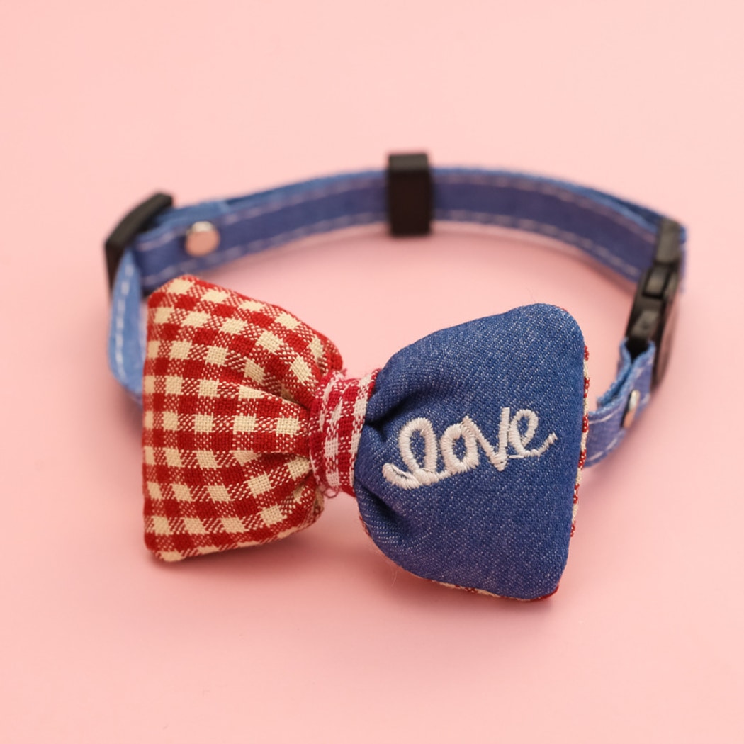 Mokka - Bow and Heart Adjustable Cat Collar